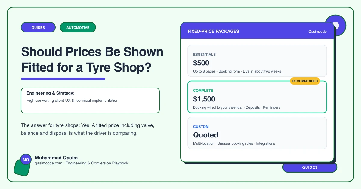 Should Prices Be Shown Fitted for a Tyre Shop?