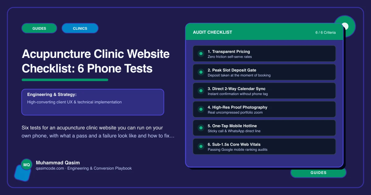 Acupuncture Clinic Website Checklist: 6 Phone Tests
