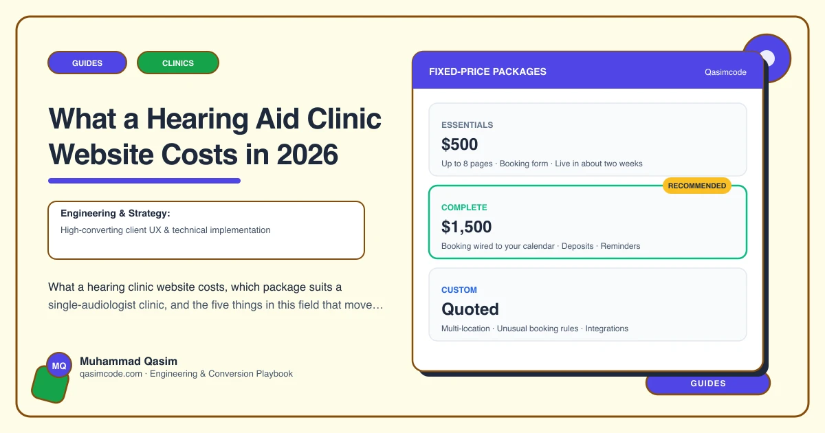 What a Hearing Aid Clinic Website Costs in 2026