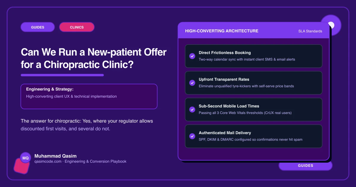 Can We Run a New-patient Offer for a Chiropractic Clinic?