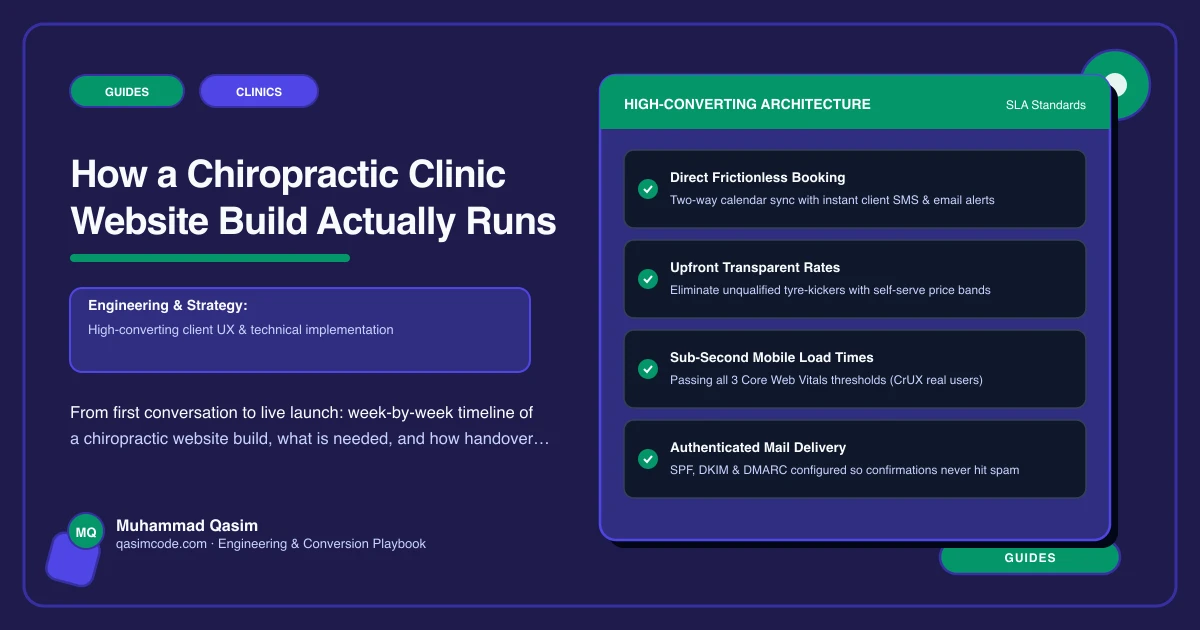 How a Chiropractic Clinic Website Build Actually Runs