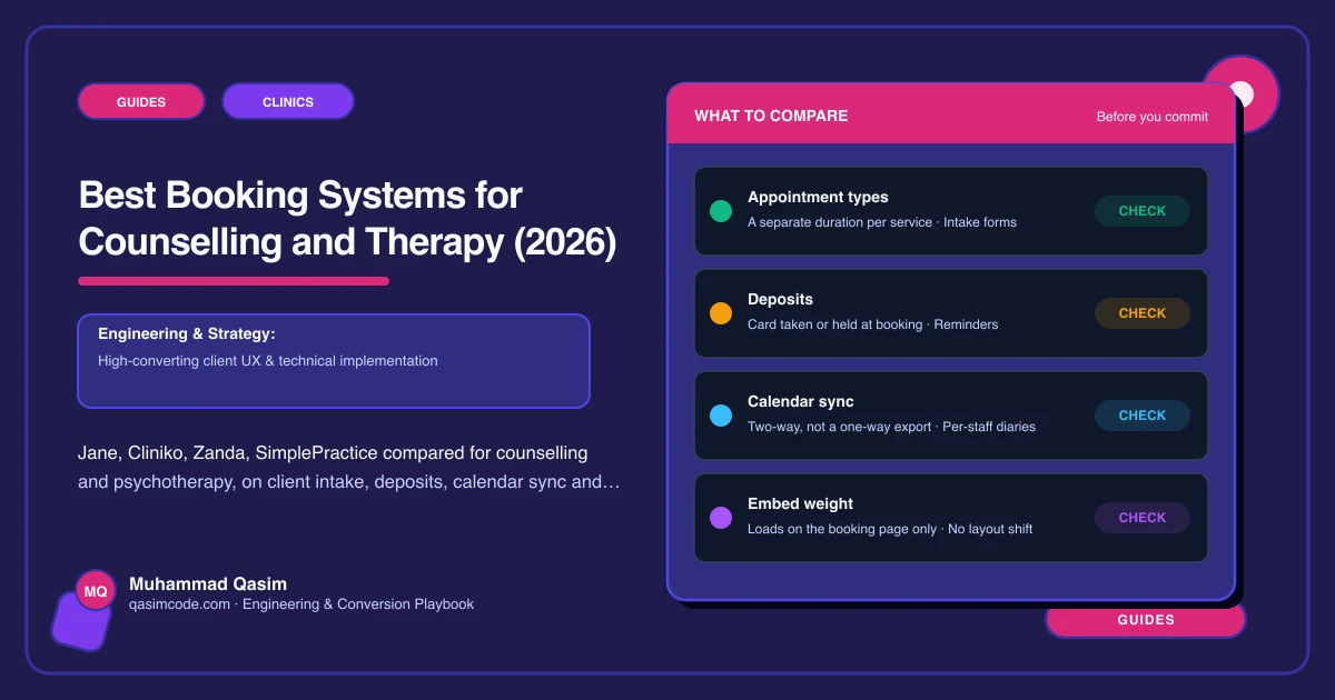 Best Booking Systems for Counselling and Therapy (2026)