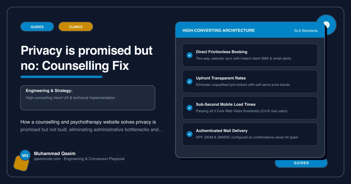 Privacy is promised but no: Counselling Fix