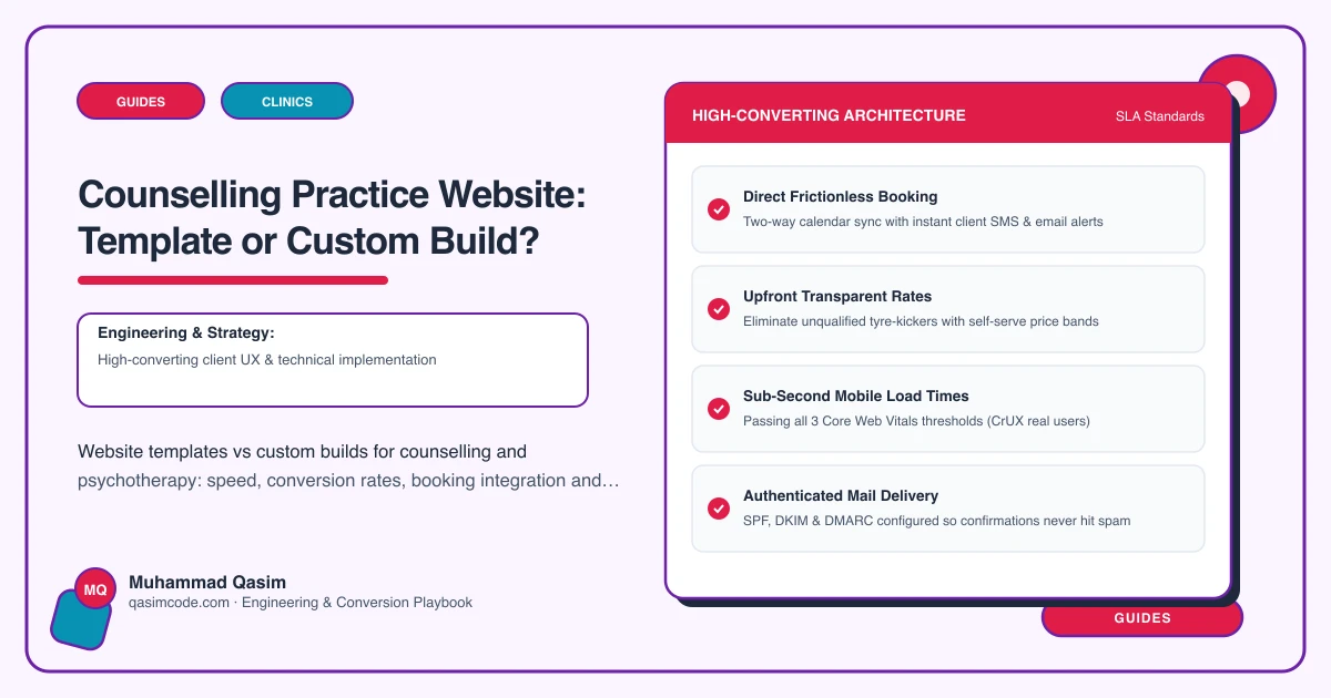Counselling Practice Website: Template or Custom Build?