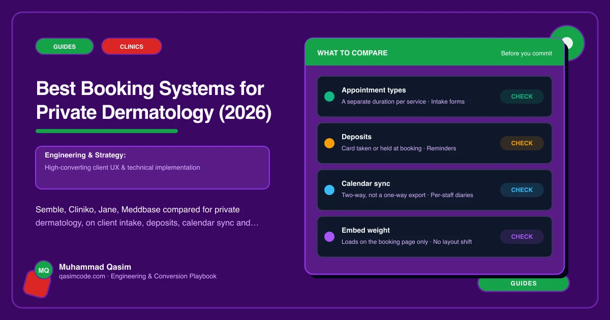 Best Booking Systems for Private Dermatology (2026)