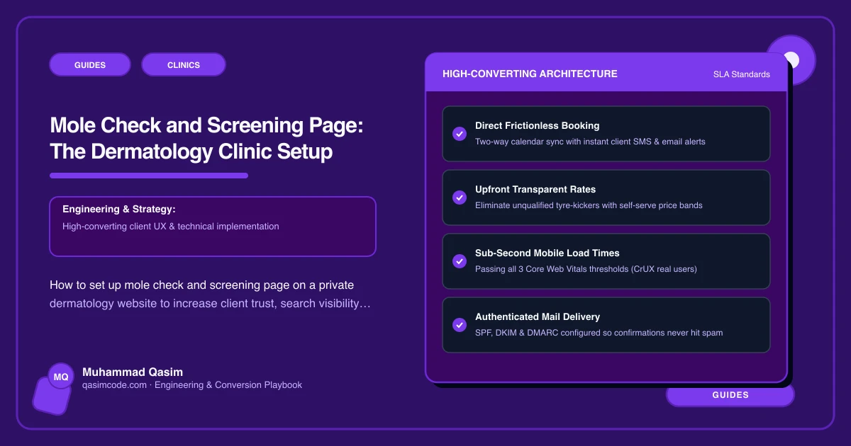Mole Check and Screening Page: The Dermatology Clinic Setup
