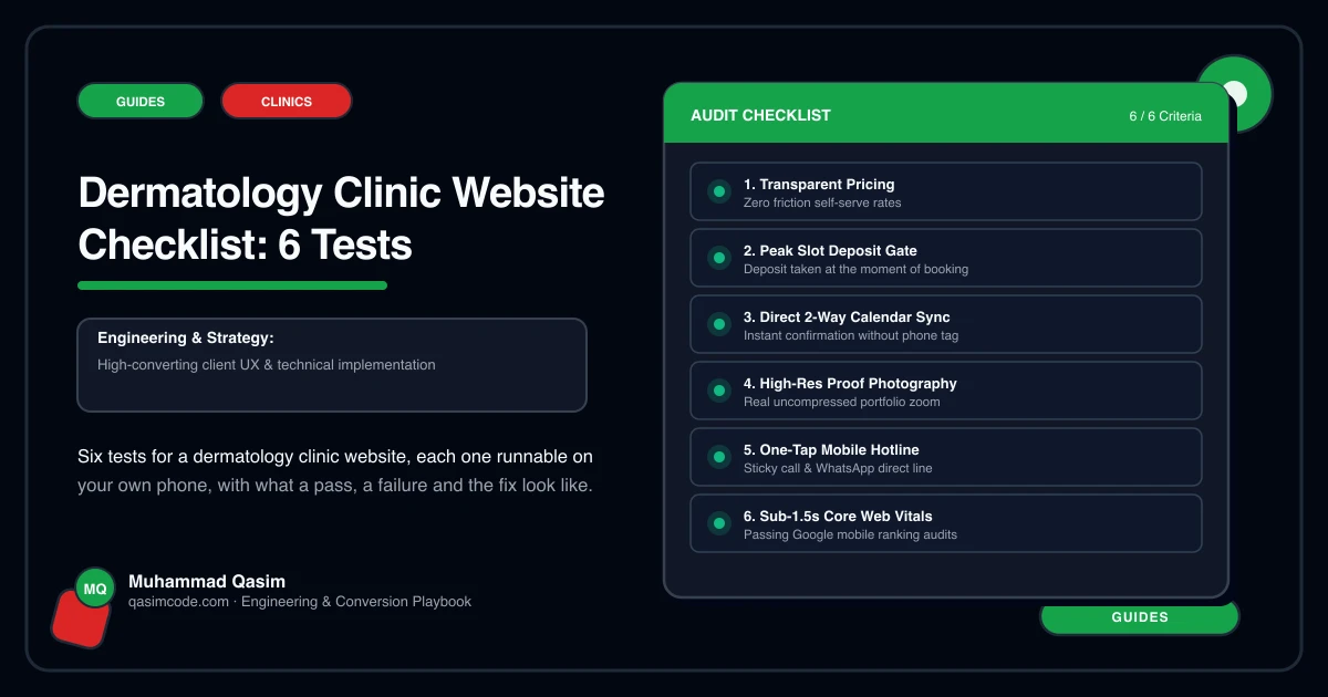 Dermatology Clinic Website Checklist: 6 Tests