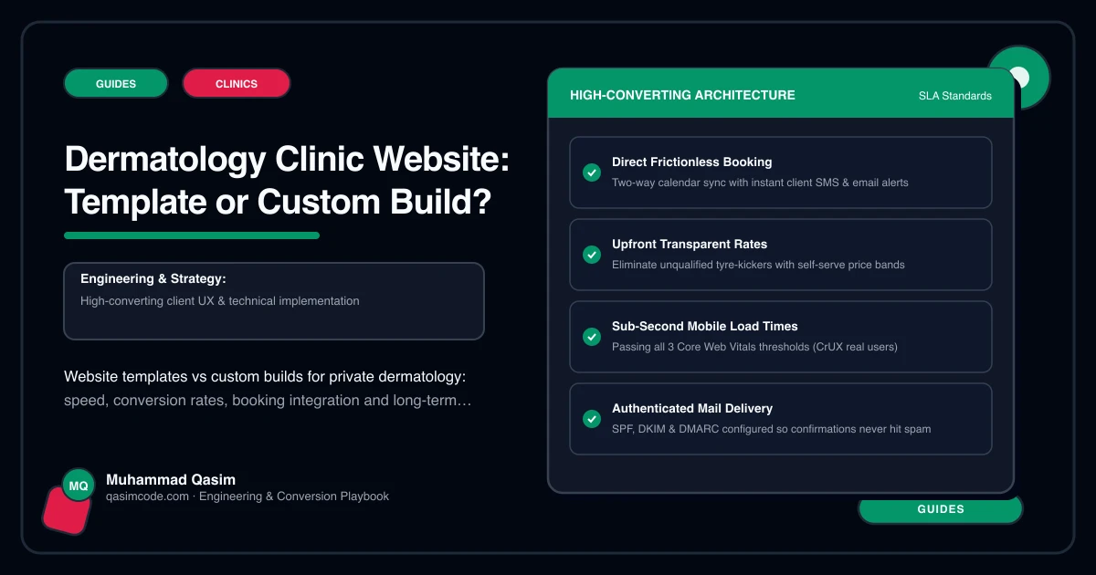Dermatology Clinic Website: Template or Custom Build?