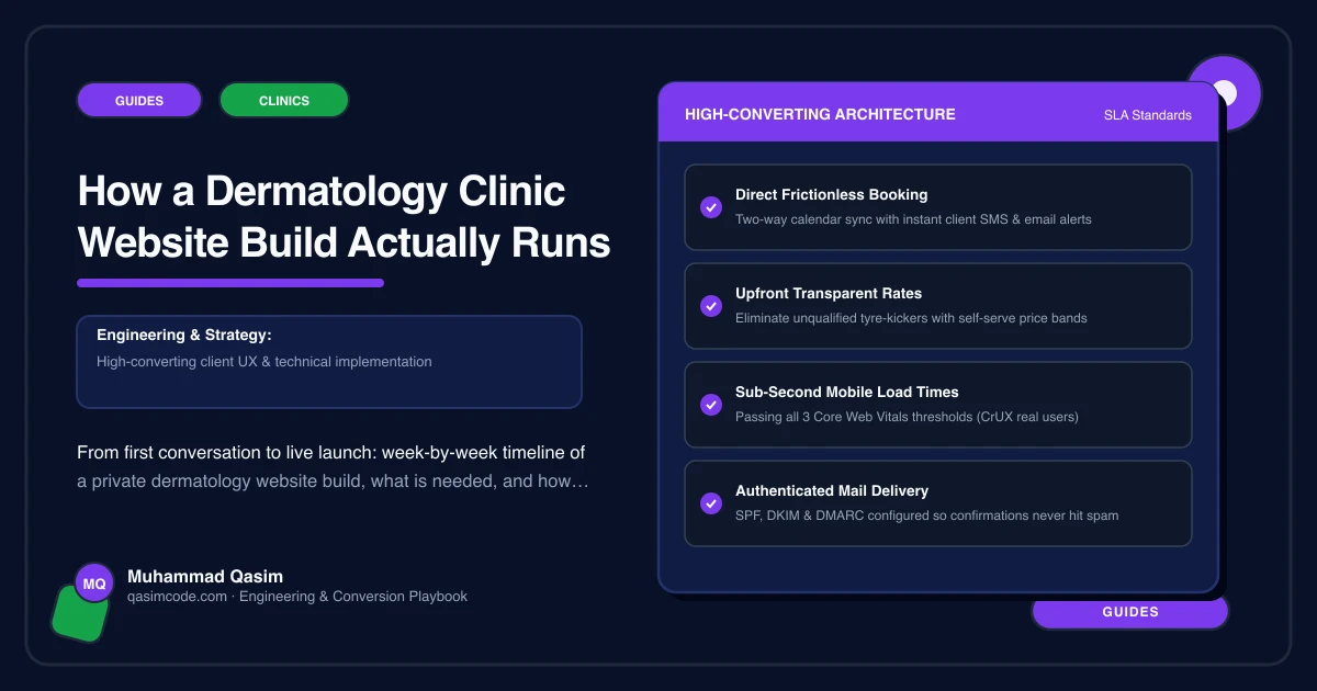 How a Dermatology Clinic Website Build Actually Runs