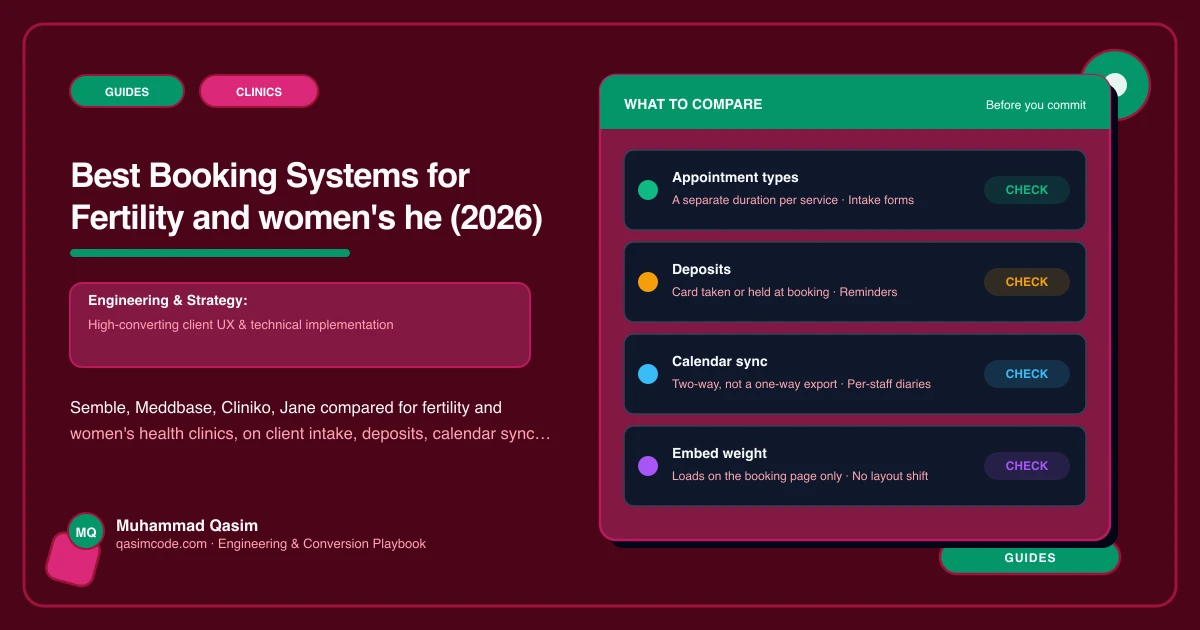 Best Booking Systems for Fertility and women's he (2026)