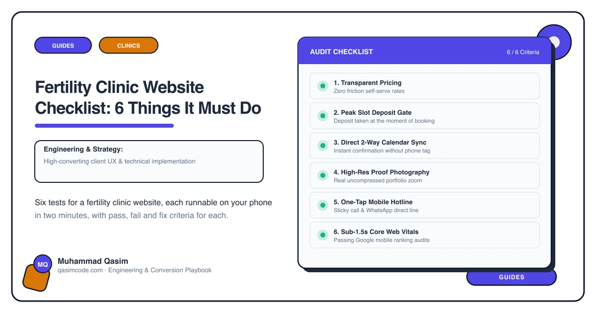 Fertility Clinic Website Checklist: 6 Things It Must Do