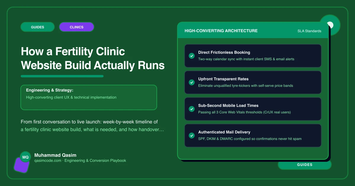 How a Fertility Clinic Website Build Actually Runs