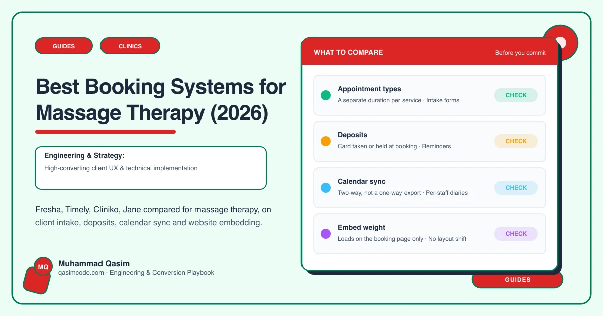 Best Booking Systems for Massage Therapy (2026)
