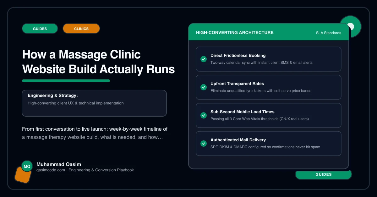 How a Massage Clinic Website Build Actually Runs