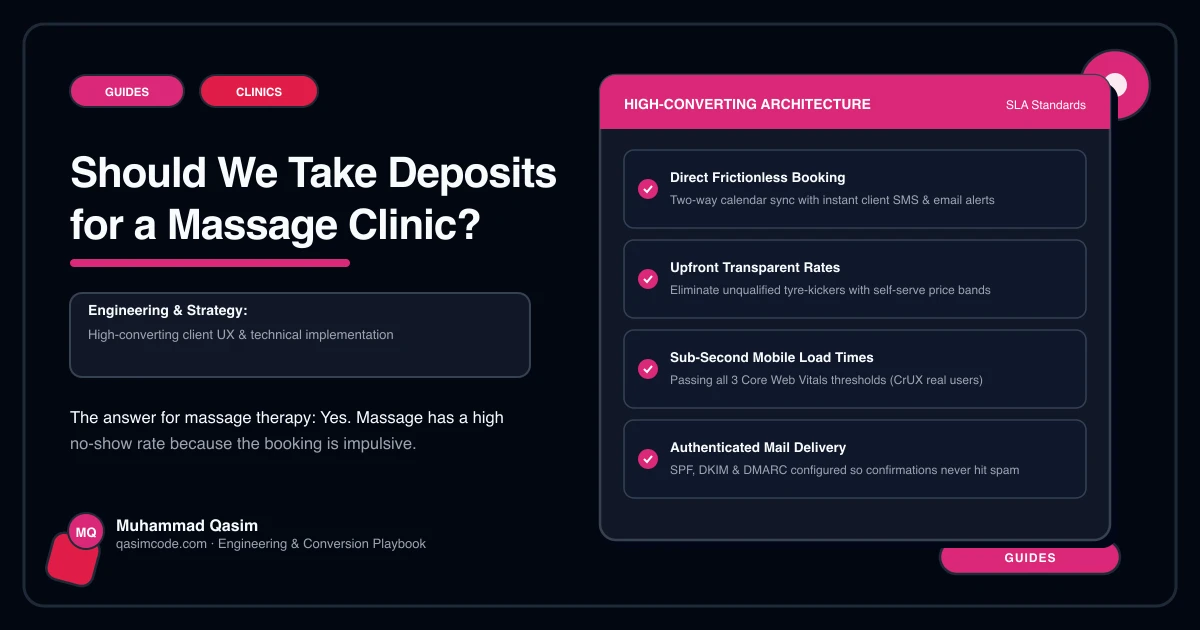 Should We Take Deposits for a Massage Clinic?