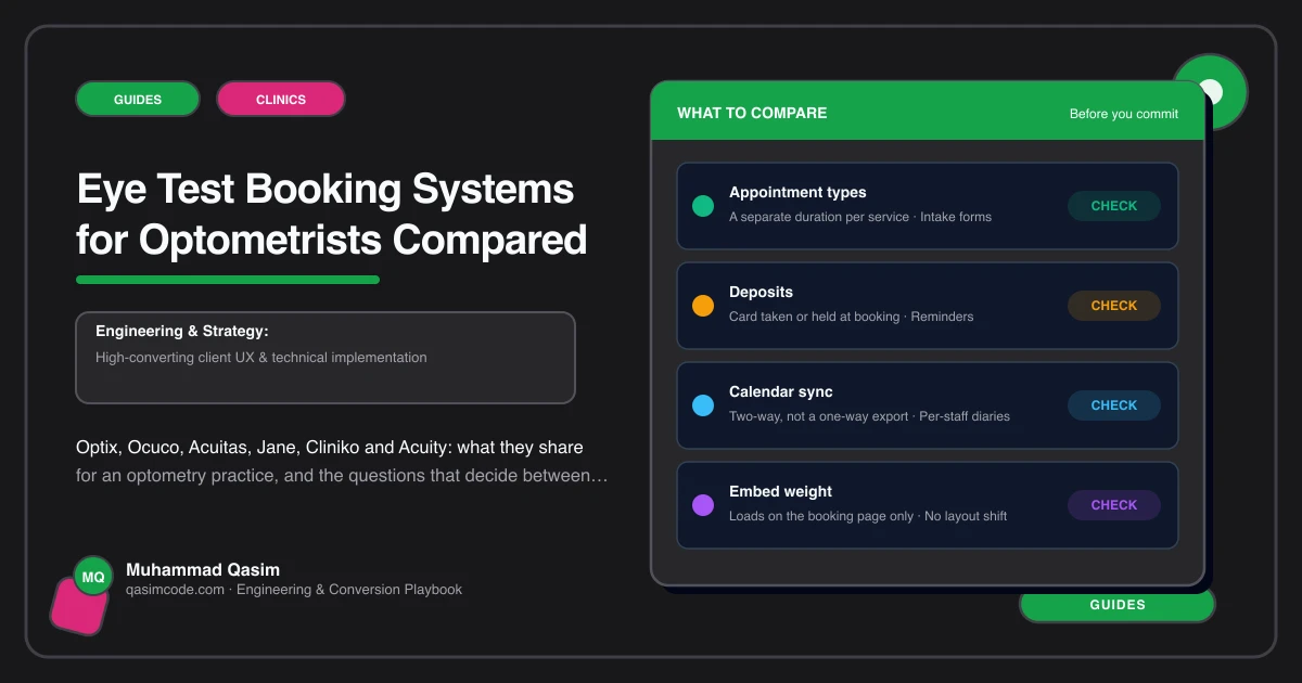 Eye Test Booking Systems for Optometrists Compared