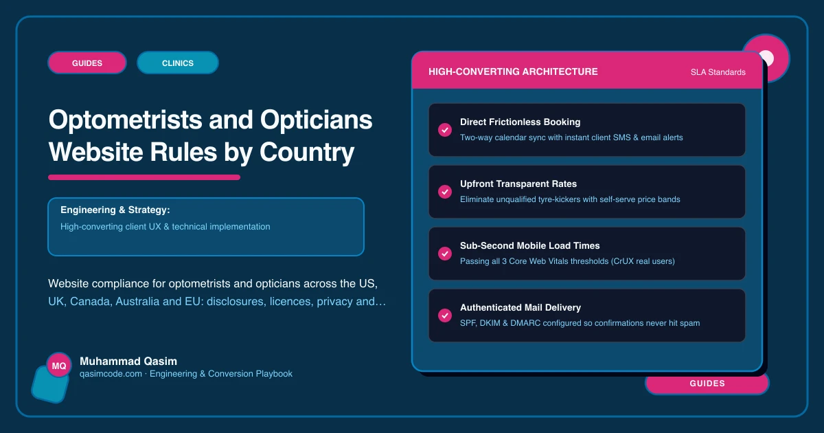 Optometrists and Opticians Website Rules by Country
