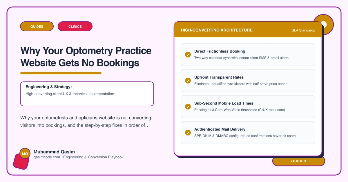 Why Your Optometry Practice Website Gets No Bookings