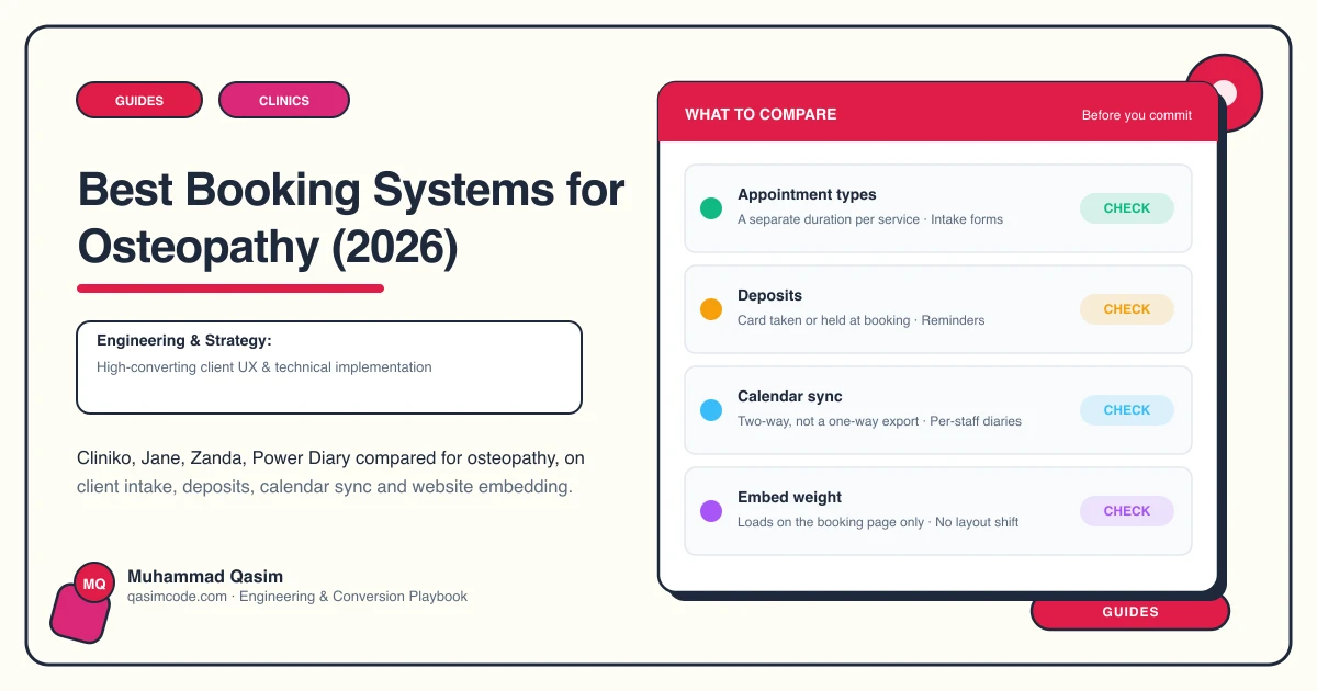 Best Booking Systems for Osteopathy (2026)