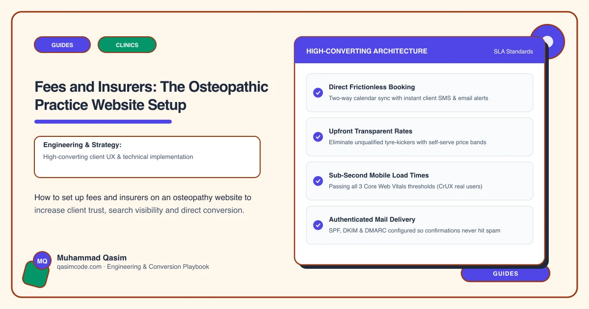 Fees and Insurers: The Osteopathic Practice Website Setup