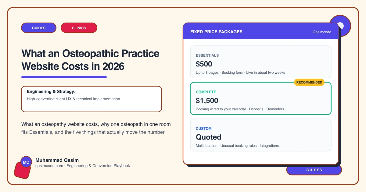 What an Osteopathic Practice Website Costs in 2026