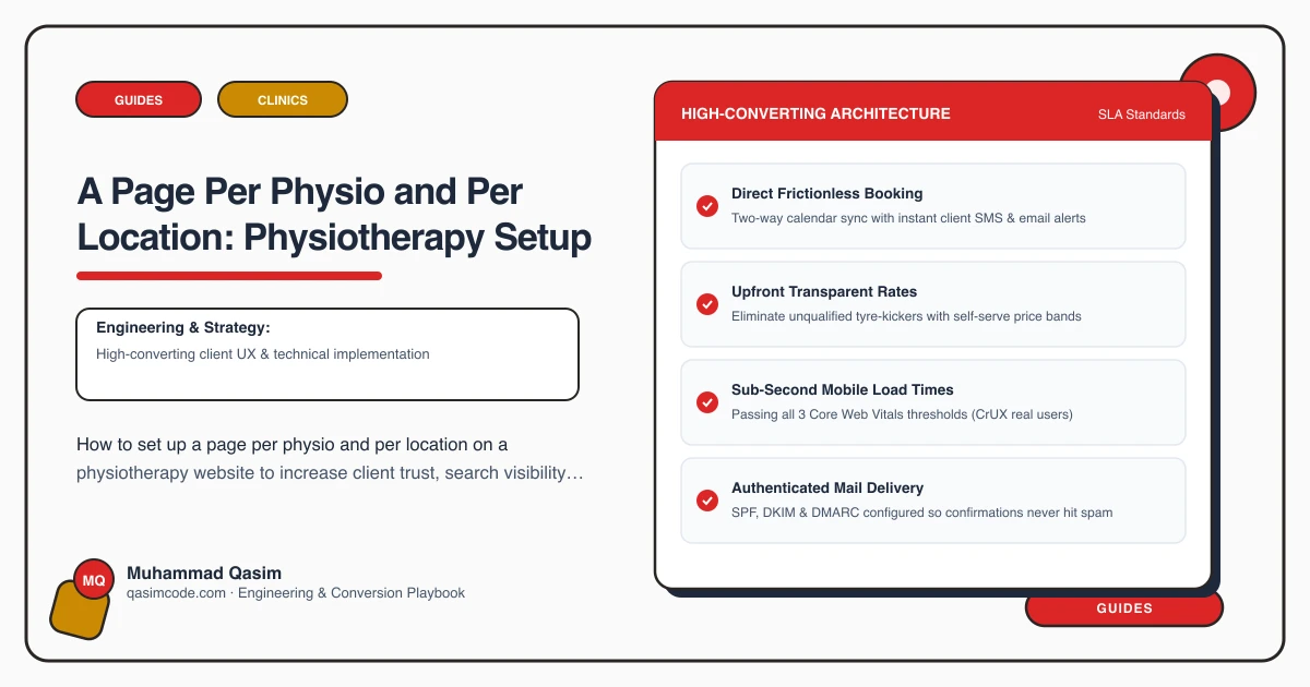 A Page Per Physio and Per Location: Physiotherapy Setup
