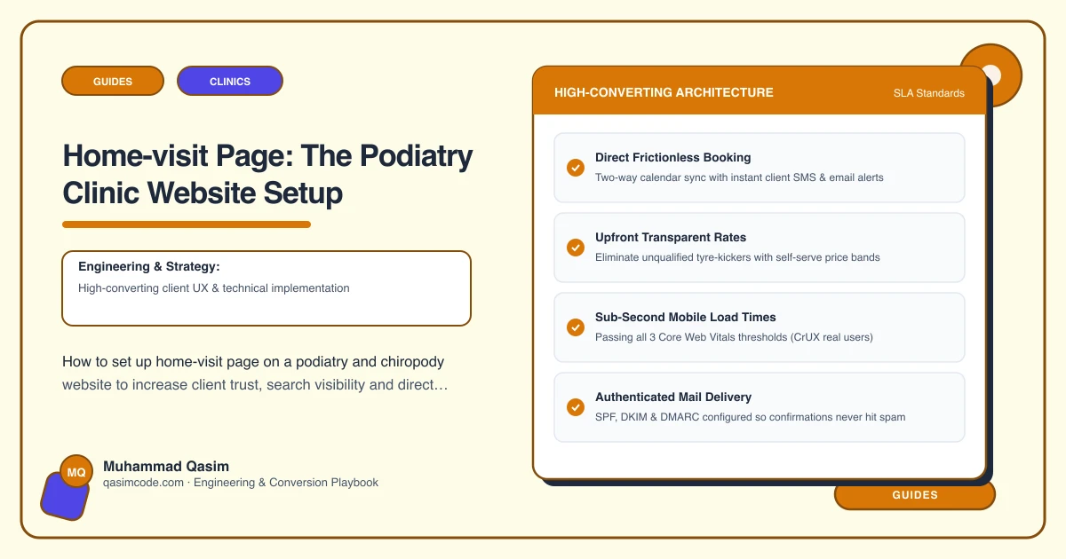 Home-visit Page: The Podiatry Clinic Website Setup