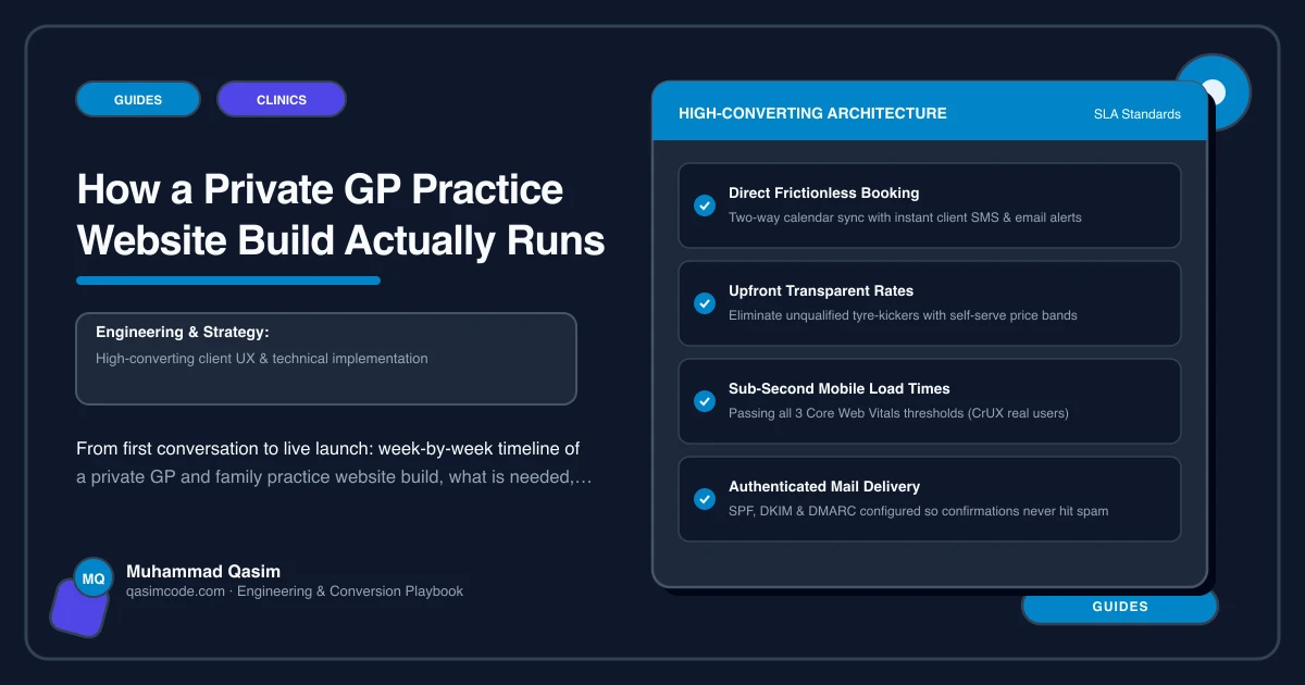 How a Private GP Practice Website Build Actually Runs