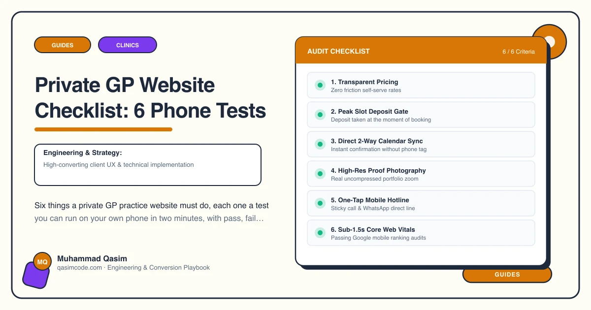 Private GP Website Checklist: 6 Phone Tests
