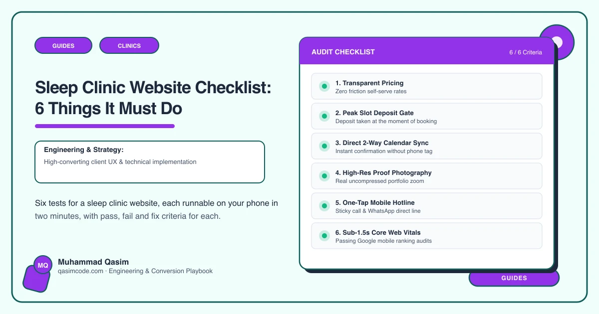 Sleep Clinic Website Checklist: 6 Things It Must Do