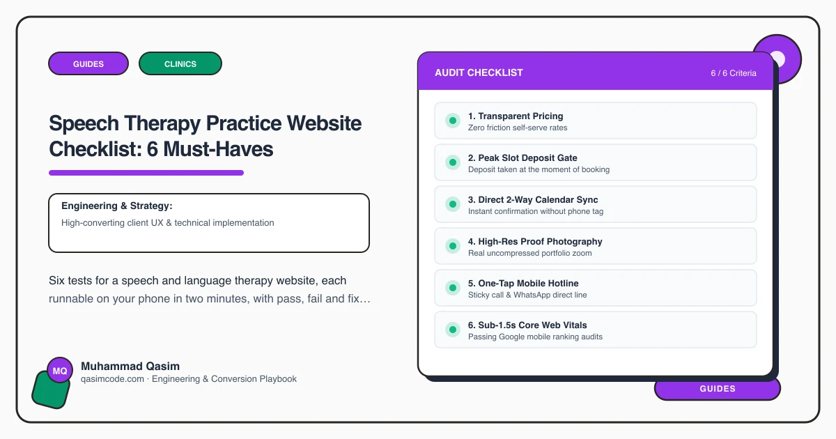 Speech Therapy Practice Website Checklist: 6 Must-Haves