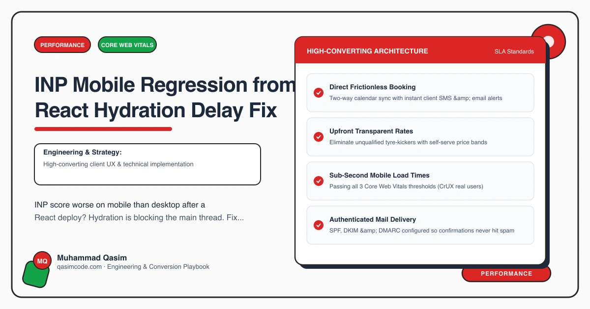 INP Mobile Regression from React Hydration Delay Fix