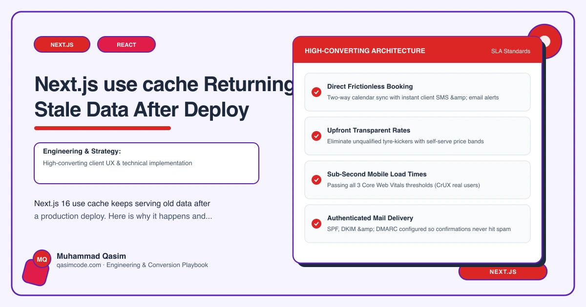 Next.js use cache Returning Stale Data After Deploy