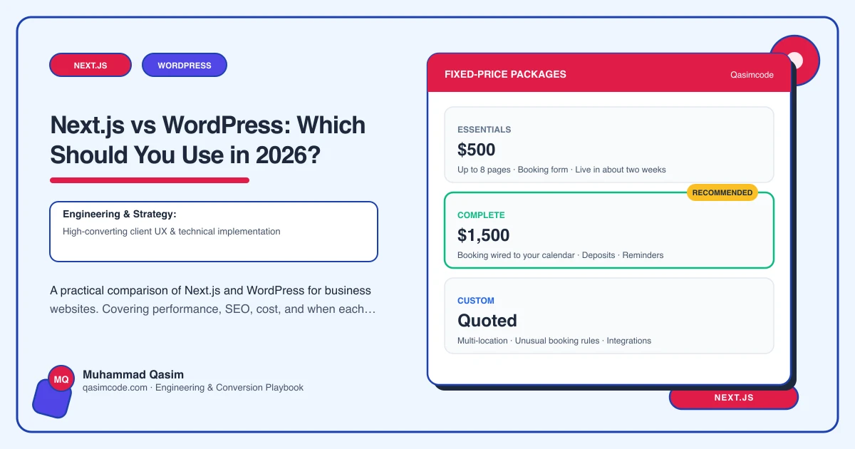 Next.js vs WordPress: Which Should You Use in 2026?