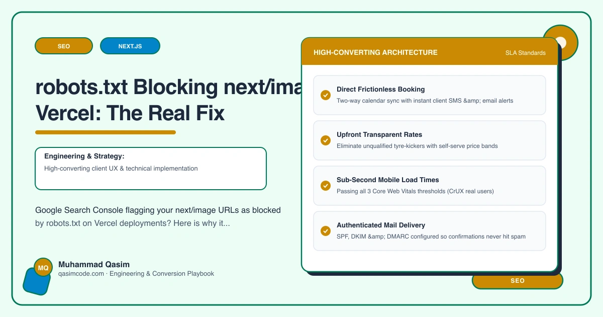 robots.txt Blocking next/image on Vercel: The Real Fix