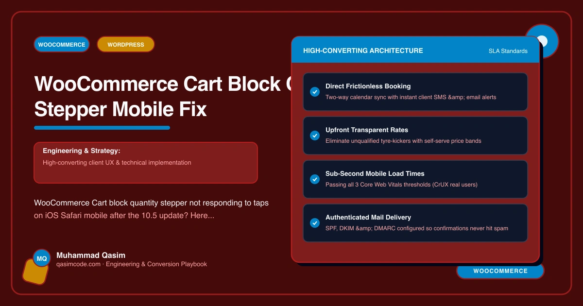 WooCommerce Cart Block Quantity Stepper Mobile Fix