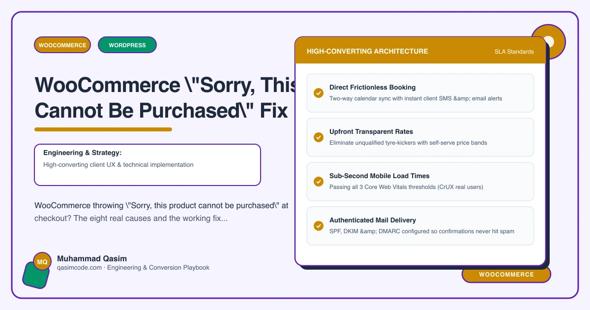 WooCommerce "Sorry, This Product Cannot Be Purchased" Fix