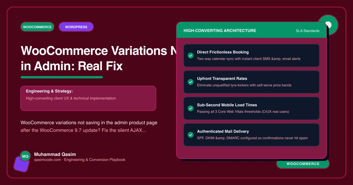 WooCommerce Variations Not Saving in Admin: Real Fix